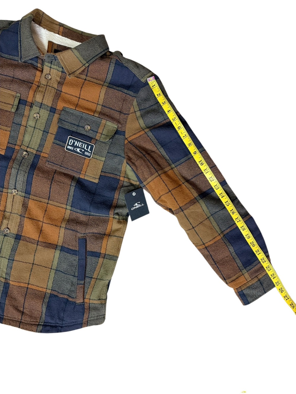 O'Neill Men's Redmond High Pile Lined Plaid Shirt Jacket NWT - Picture 5 of 13